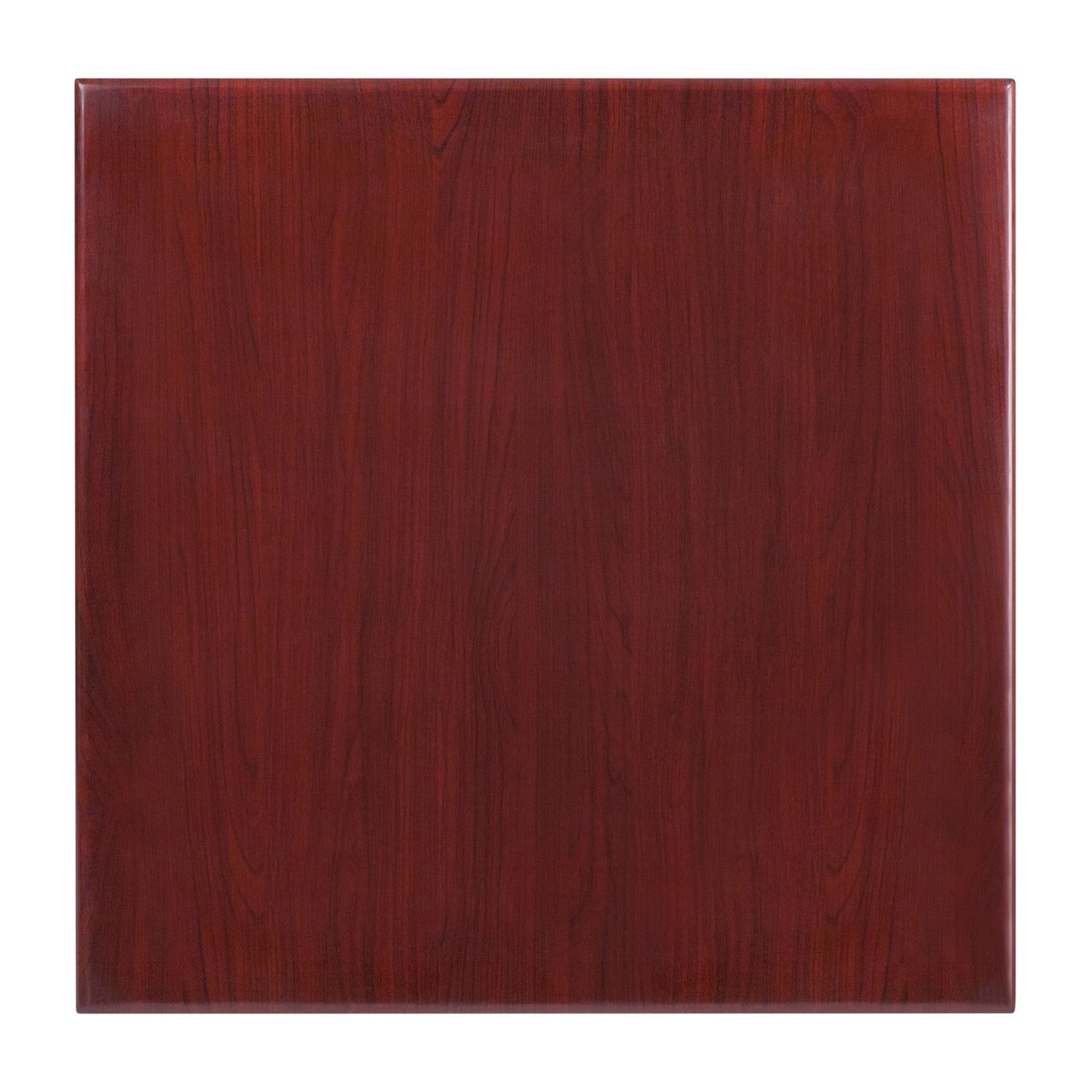 Emma and Oliver 30" Square High-Gloss Resin Table Top with 2" Thick Drop-Lip